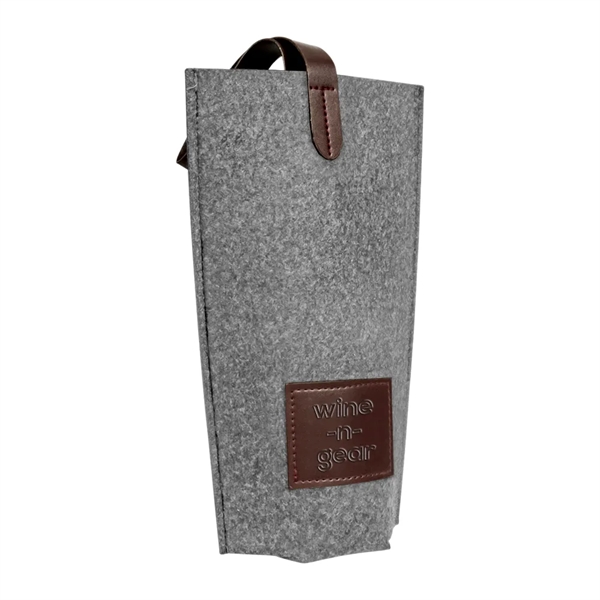 1-Bottle Felt Wine Tote - 1-Bottle Felt Wine Tote - Image 9 of 15