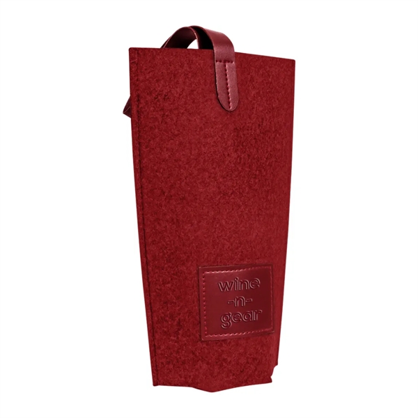 1-Bottle Felt Wine Tote - 1-Bottle Felt Wine Tote - Image 13 of 15