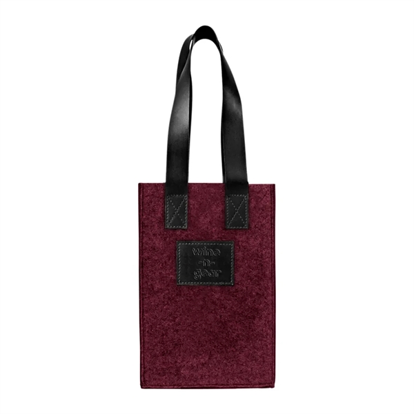 2-Bottle Felt Wine Tote - 2-Bottle Felt Wine Tote - Image 2 of 15