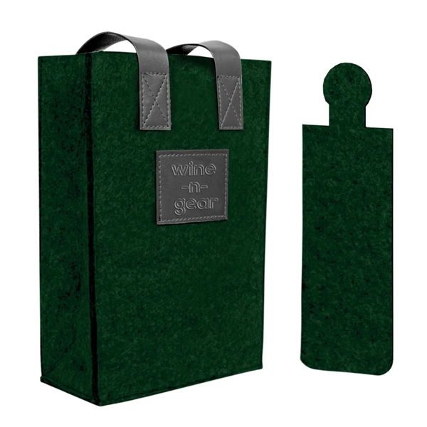 2-Bottle Felt Wine Tote - 2-Bottle Felt Wine Tote - Image 5 of 15