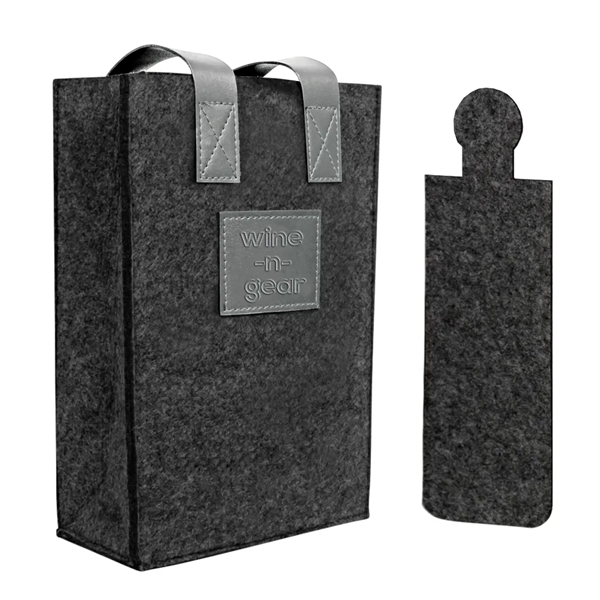 2-Bottle Felt Wine Tote - 2-Bottle Felt Wine Tote - Image 7 of 15