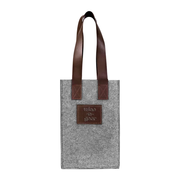 2-Bottle Felt Wine Tote - 2-Bottle Felt Wine Tote - Image 8 of 15