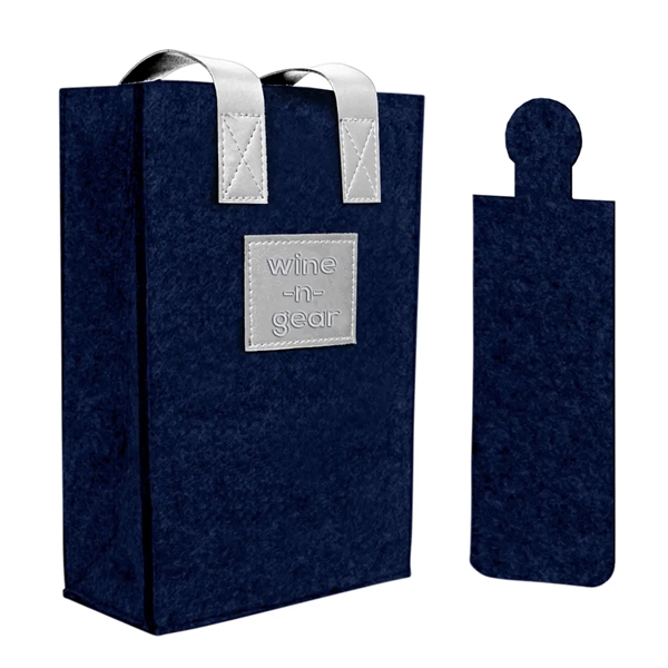 2-Bottle Felt Wine Tote - 2-Bottle Felt Wine Tote - Image 11 of 15