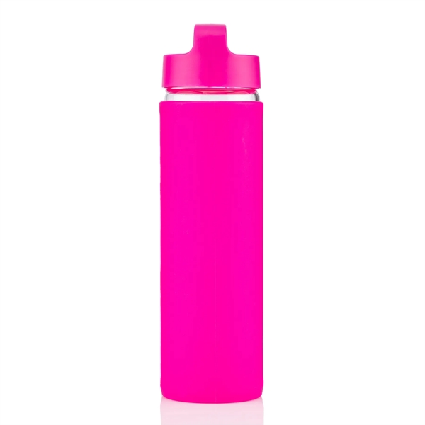 20 oz Glass Lulumax water bottle with silicone grip - 20 oz Glass Lulumax water bottle with silicone grip - Image 23 of 37