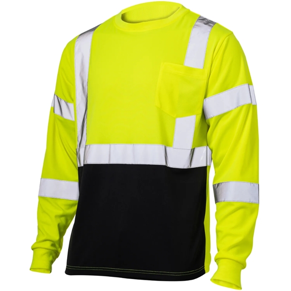 Class 3 Breathable Hi Vis Reflective Safety T-Shirt w Pocket - Class 3 Breathable Hi Vis Reflective Safety T-Shirt w Pocket - Image 2 of 4