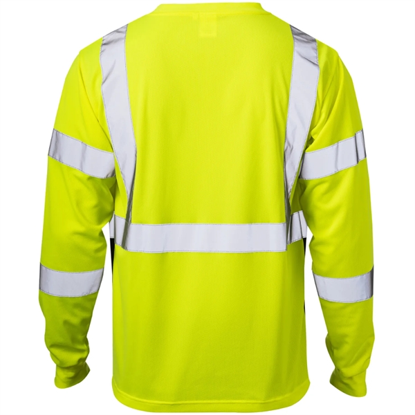 Class 3 Breathable Hi Vis Reflective Safety T-Shirt w Pocket - Class 3 Breathable Hi Vis Reflective Safety T-Shirt w Pocket - Image 3 of 4