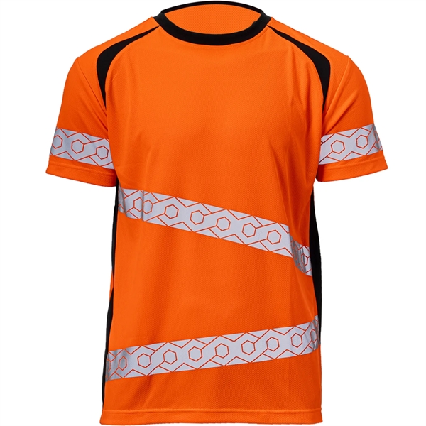 High Vis Class 3 Segmented Tape Safety T-Shirt With Pockets - High Vis Class 3 Segmented Tape Safety T-Shirt With Pockets - Image 3 of 4