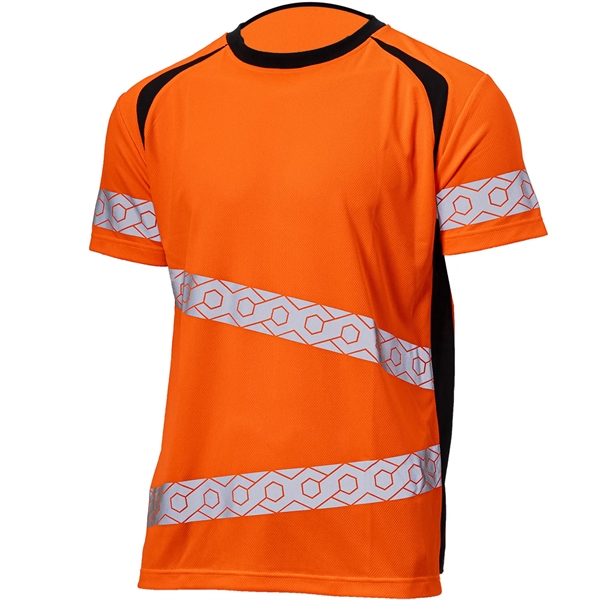 High Vis Class 3 Segmented Tape Safety T-Shirt With Pockets - High Vis Class 3 Segmented Tape Safety T-Shirt With Pockets - Image 1 of 4