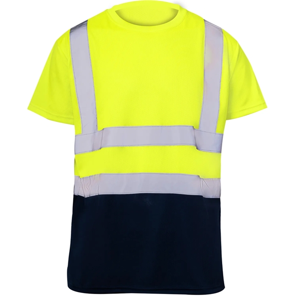 High Vis Class 2 Color Block Reflective Tape Safety T-Shirt - High Vis Class 2 Color Block Reflective Tape Safety T-Shirt - Image 3 of 6