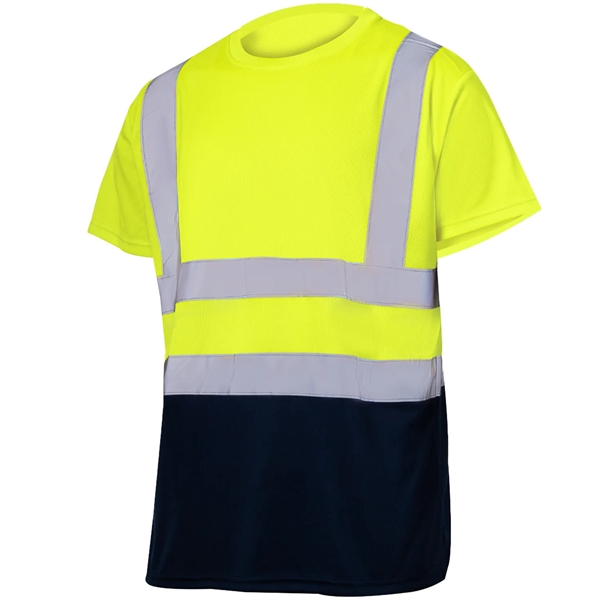 High Vis Class 2 Color Block Reflective Tape Safety T-Shirt - High Vis Class 2 Color Block Reflective Tape Safety T-Shirt - Image 4 of 6
