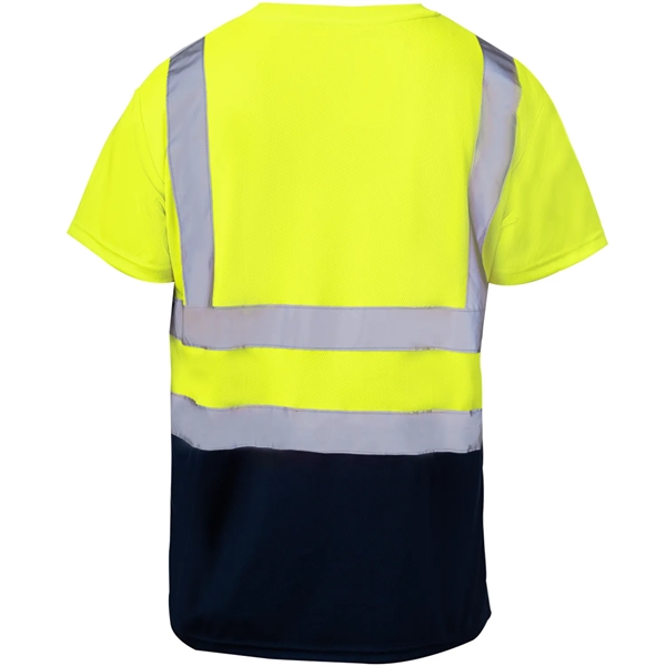 High Vis Class 2 Color Block Reflective Tape Safety T-Shirt - High Vis Class 2 Color Block Reflective Tape Safety T-Shirt - Image 5 of 6