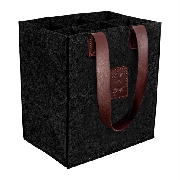 6-Bottle Felt Wine Tote - 6-Bottle Felt Wine Tote - Image 1 of 15
