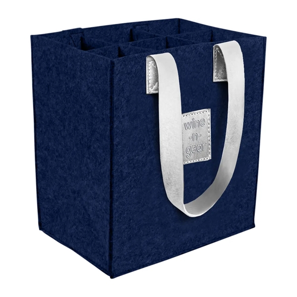 6-Bottle Felt Wine Tote - 6-Bottle Felt Wine Tote - Image 11 of 15