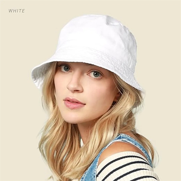 Cotton Bucket Hat Unisex Trendy Lightweight  UV Protection