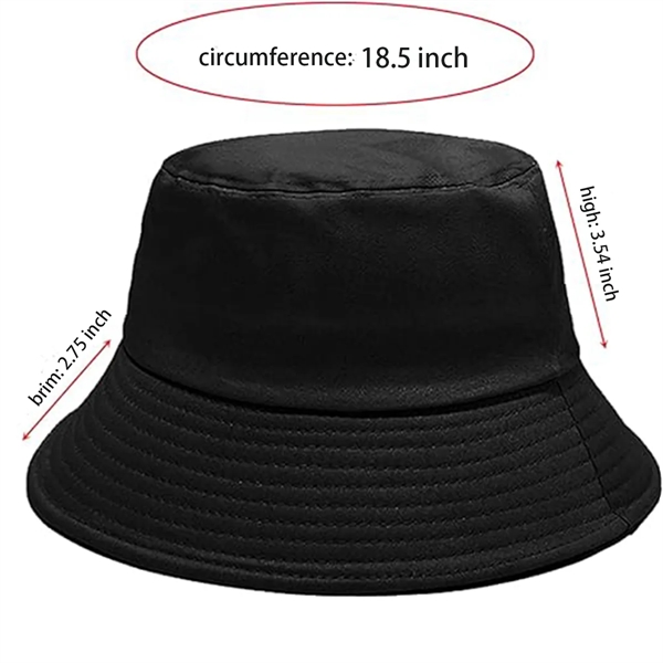 Cotton Bucket Hat Unisex Trendy Lightweight  UV Protection