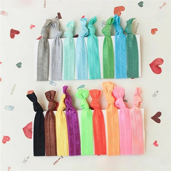 No Crease Elastic Ribbon Hair Ties - No Crease Elastic Ribbon Hair Ties - Image 2 of 3