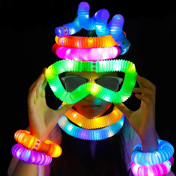 LED Light up Sensory Pop Tube Toy - LED Light up Sensory Pop Tube Toy - Image 3 of 5