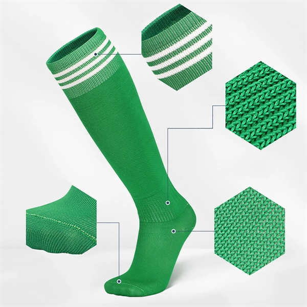 In Stock Durable Elastic Athletic Football Players Socks - In Stock Durable Elastic Athletic Football Players Socks - Image 1 of 6