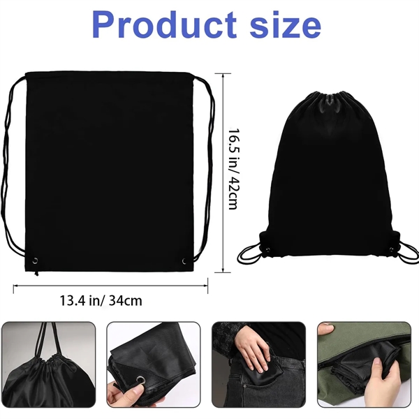 Drawstring Backpack String Bag Sackpack Draw Back Sack - Drawstring Backpack String Bag Sackpack Draw Back Sack - Image 2 of 2