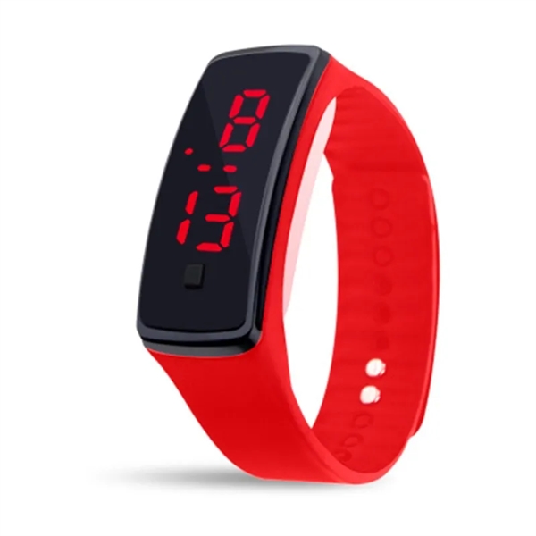 Silicone Sports LED Digital Watch Wristband - Silicone Sports LED Digital Watch Wristband - Image 1 of 5