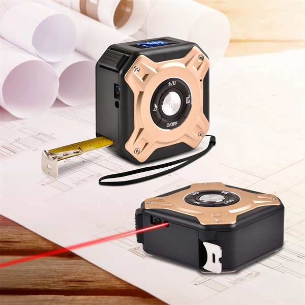 2-in-1 USB Rechargeable Laser Tape Measure - 2-in-1 USB Rechargeable Laser Tape Measure - Image 3 of 8