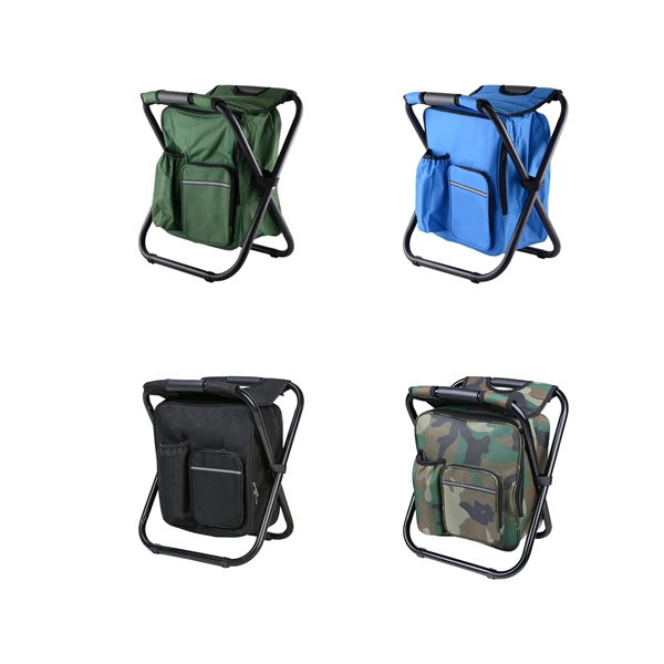 19MM Steel Pipe 600D Oxford Portable Foldable Cooler Chair - 19MM Steel Pipe 600D Oxford Portable Foldable Cooler Chair - Image 2 of 2