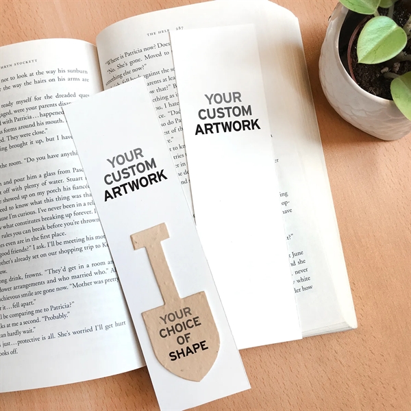Double-Sided Large Eco Bookmark With Shape - Double-Sided Large Eco Bookmark With Shape - Image 0 of 7