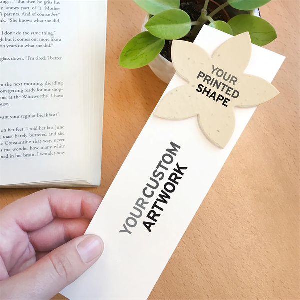 Single-Sided Large Eco Bookmark With Printed Shape - Single-Sided Large Eco Bookmark With Printed Shape - Image 0 of 6