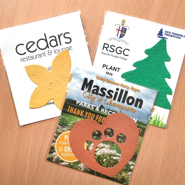 Single-Sided Custom Flat Card Seed Paper Giveaways - Single-Sided Custom Flat Card Seed Paper Giveaways - Image 1 of 1