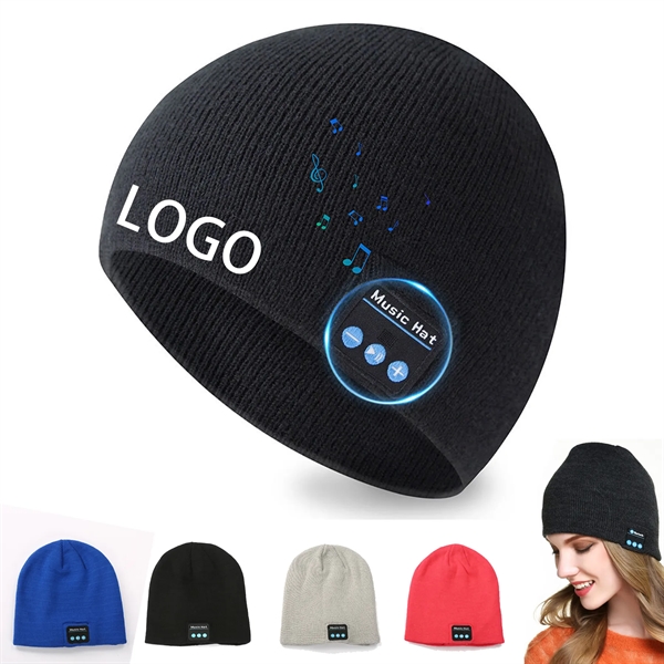 Wireless Music Beanie Knitted Hat - Wireless Music Beanie Knitted Hat - Image 0 of 5