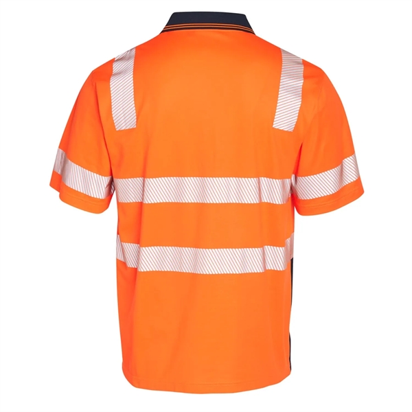 Class 3 Hi Viz Cotton Knitted Segmented Tape Safety Polo - Class 3 Hi Viz Cotton Knitted Segmented Tape Safety Polo - Image 4 of 4