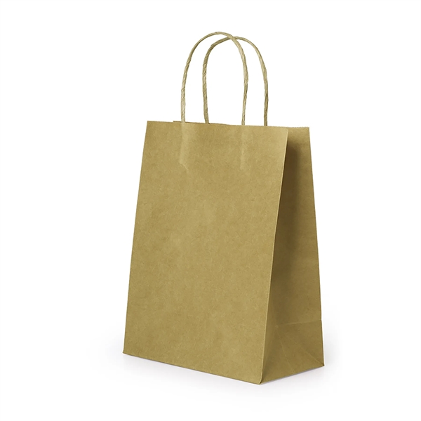 Customizable Kraft Paper Shopping Bags - Customizable Kraft Paper Shopping Bags - Image 8 of 11