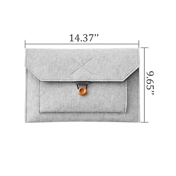 13 Inches Felt Multifunctional Laptop Sleeve Case In Stock - 13 Inches Felt Multifunctional Laptop Sleeve Case In Stock - Image 1 of 3