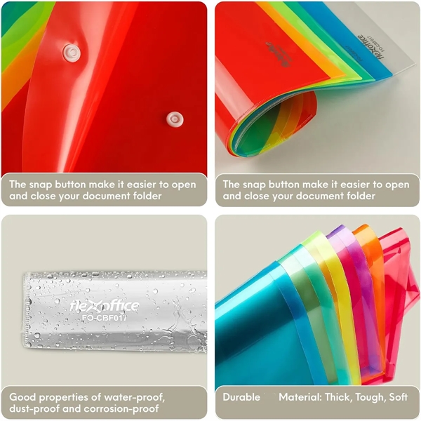 Plastic Envelopes with Snap Closure Clear Pouches Folders