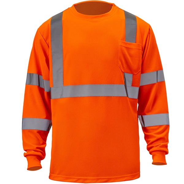 Hi Viz Class 3 170gsm Cotton Knitted Safety Pocket T-Shirt - Hi Viz Class 3 170gsm Cotton Knitted Safety Pocket T-Shirt - Image 7 of 7