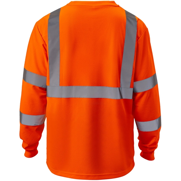 Hi Viz Class 3 170gsm Cotton Knitted Safety Pocket T-Shirt - Hi Viz Class 3 170gsm Cotton Knitted Safety Pocket T-Shirt - Image 6 of 7