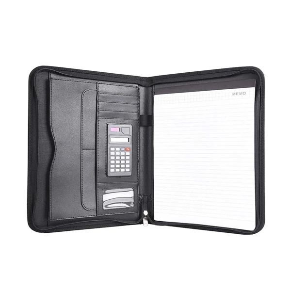Business Padfolio Folder With Zipper - Business Padfolio Folder With Zipper - Image 3 of 3