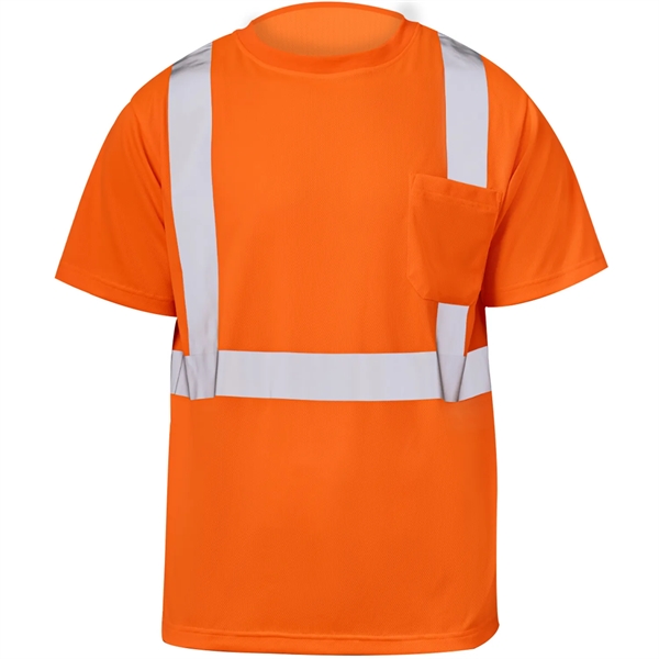 Breathable Class 2 Safety Hi Vis Reflective T-Shirt W Pocket - Breathable Class 2 Safety Hi Vis Reflective T-Shirt W Pocket - Image 6 of 6