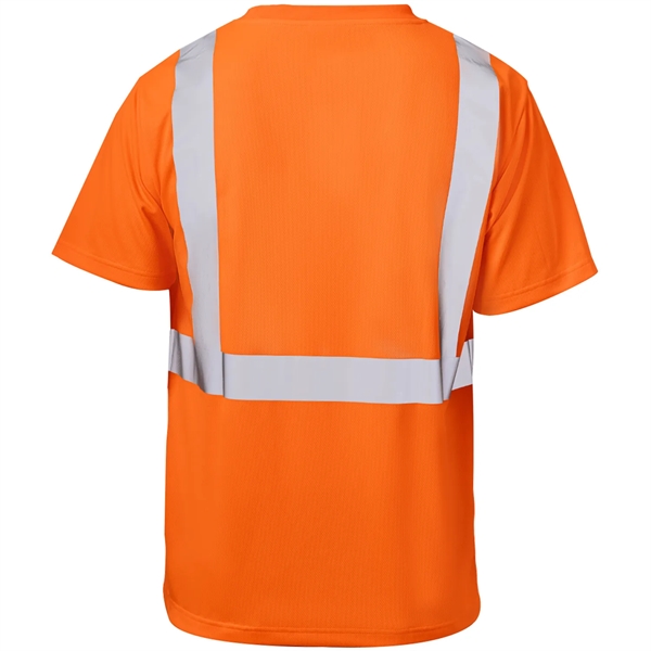 Breathable Class 2 Safety Hi Vis Reflective T-Shirt W Pocket - Breathable Class 2 Safety Hi Vis Reflective T-Shirt W Pocket - Image 2 of 6