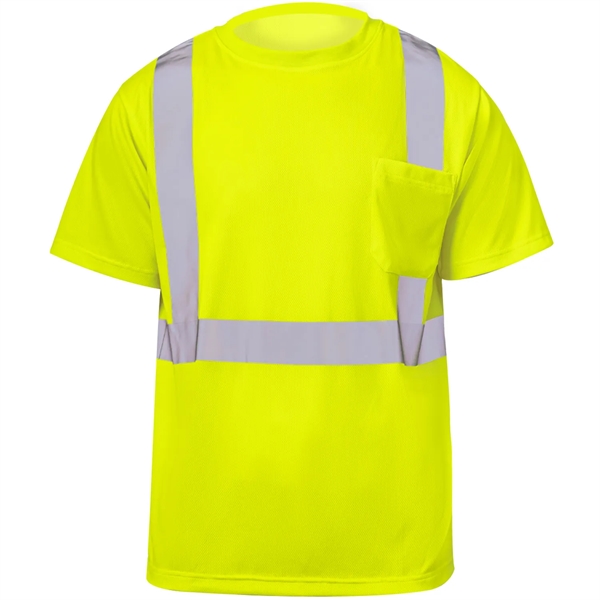 Breathable Class 2 Safety Hi Vis Reflective T-Shirt W Pocket - Breathable Class 2 Safety Hi Vis Reflective T-Shirt W Pocket - Image 3 of 6