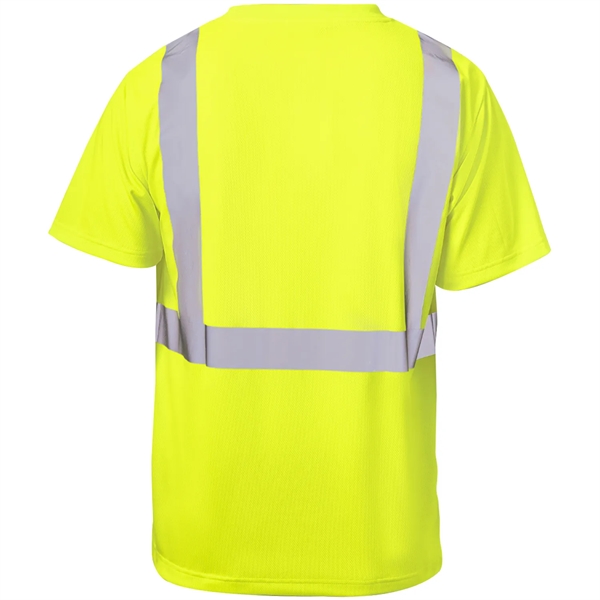 Breathable Class 2 Safety Hi Vis Reflective T-Shirt W Pocket - Breathable Class 2 Safety Hi Vis Reflective T-Shirt W Pocket - Image 5 of 6