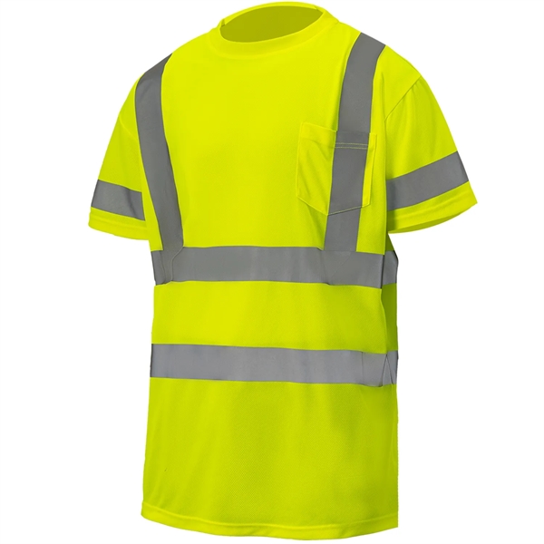 Hi-Viz Class 3 Reflective Tape Safety Workwear Shirt Pocket - Hi-Viz Class 3 Reflective Tape Safety Workwear Shirt Pocket - Image 1 of 6