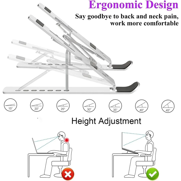 Portable Laptop Computer Stand Holder Adjustable Riser