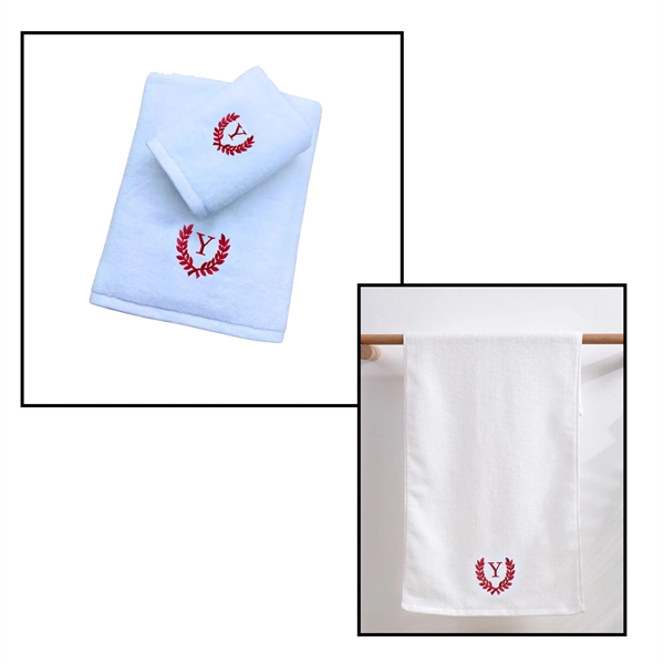 100% Cotton Elegance Embroidery Towel 14" X 30" - 100% Cotton Elegance Embroidery Towel 14" X 30" - Image 0 of 3