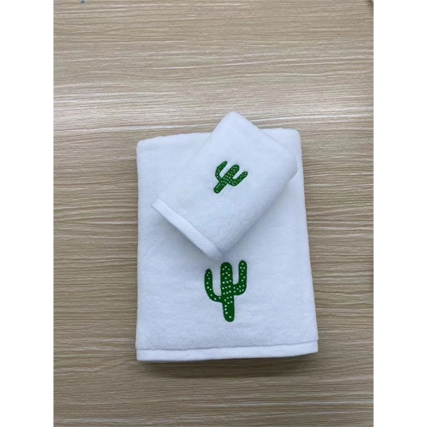 100% Cotton Elegance Embroidery Towel 14" X 30" - 100% Cotton Elegance Embroidery Towel 14" X 30" - Image 3 of 3