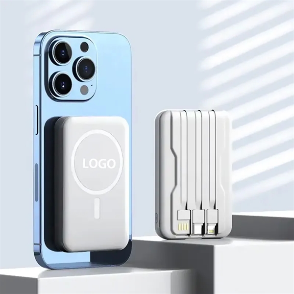 10000mAh Power Bank with Magnetic Wireless Charging - 10000mAh Power Bank with Magnetic Wireless Charging - Image 1 of 5