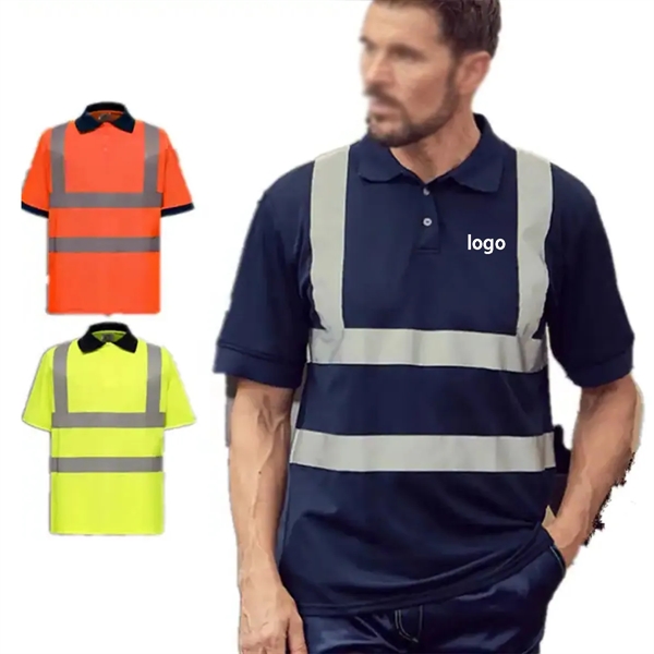 High Visibility Safety Polo Shirt Short Sleeves - High Visibility Safety Polo Shirt Short Sleeves - Image 0 of 2