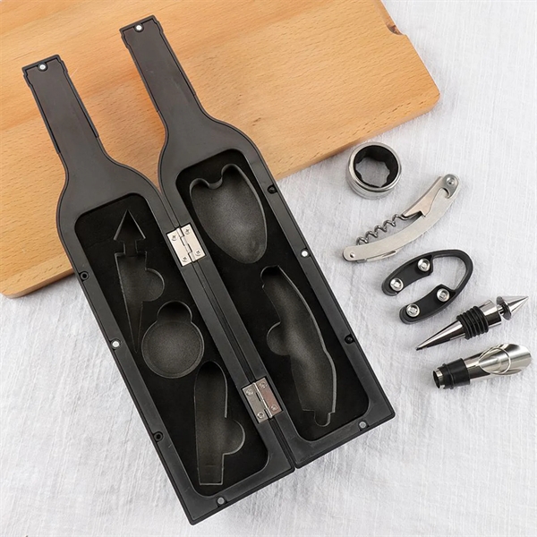 Wine Bottle Accessories Gift Set Opener Kit - Wine Bottle Accessories Gift Set Opener Kit - Image 4 of 8