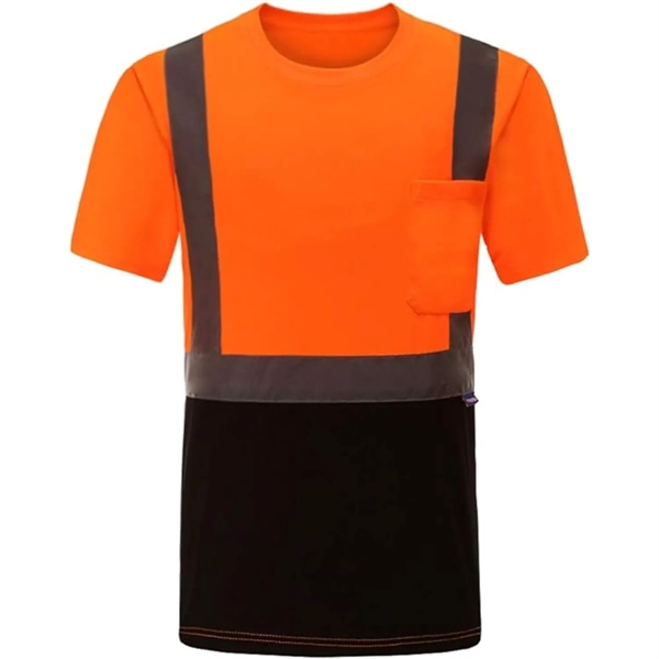 Hi Visibility Class 2 Reflective Tape Safety Pocket T-Shirt - Hi Visibility Class 2 Reflective Tape Safety Pocket T-Shirt - Image 0 of 4
