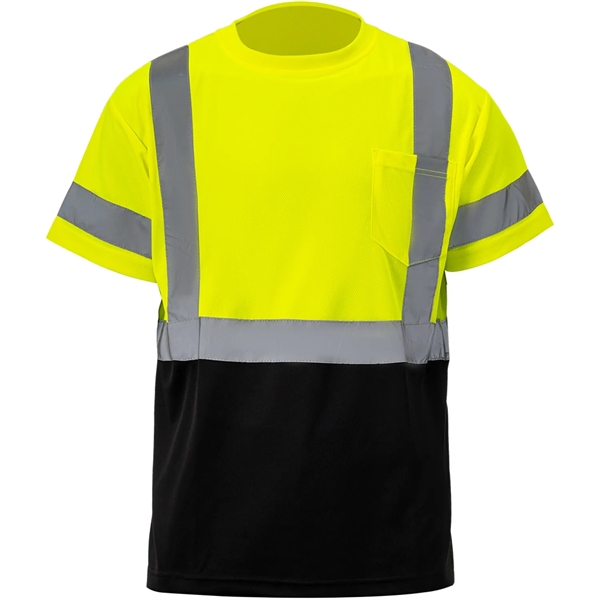 Class 3 Hi Viz Color Block Reflective Safety Pocket T-Shirt - Class 3 Hi Viz Color Block Reflective Safety Pocket T-Shirt - Image 5 of 5